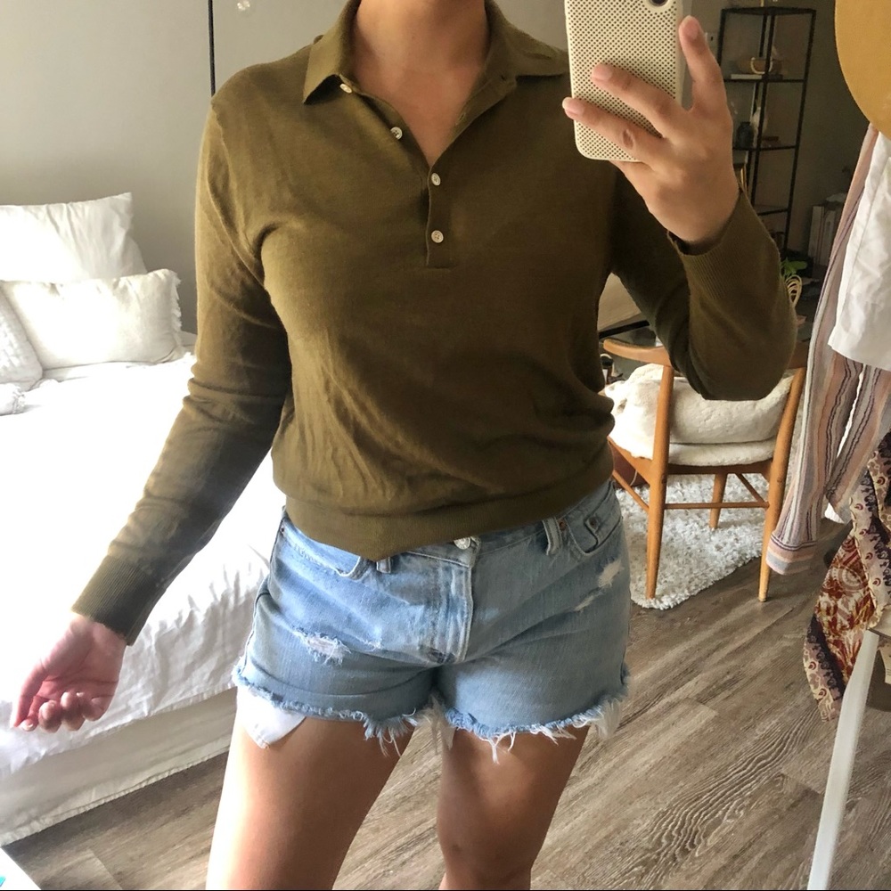 Aritzia Wilfred Free Merino Wool Blend Shirt M
